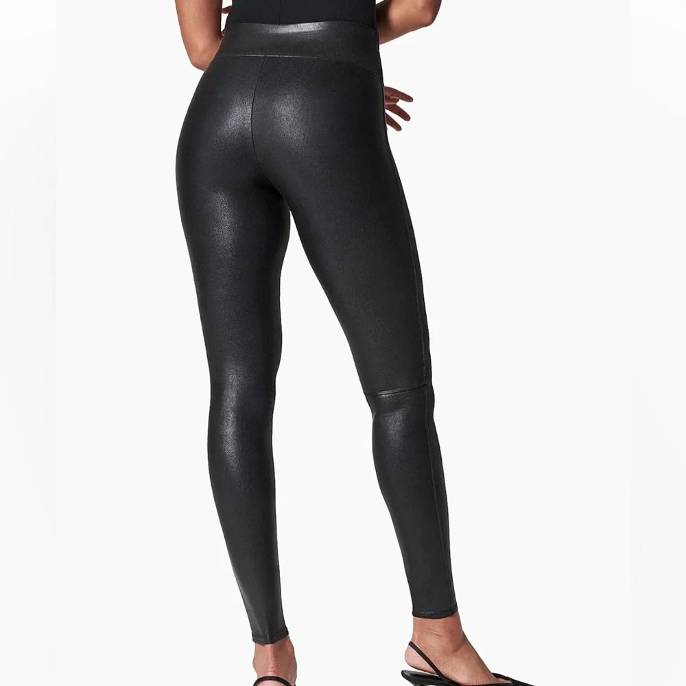 SPANX FAUX LEATHER LEGGINGS - Picture 2 of 7